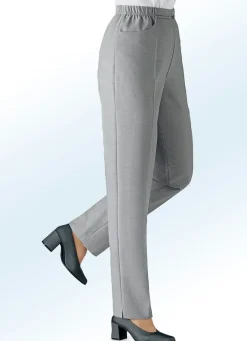 Online KLAUS MODELLE MADE IN GERMANY Hose in Schlupfform in 10 Farben HELLGRAU MEL.