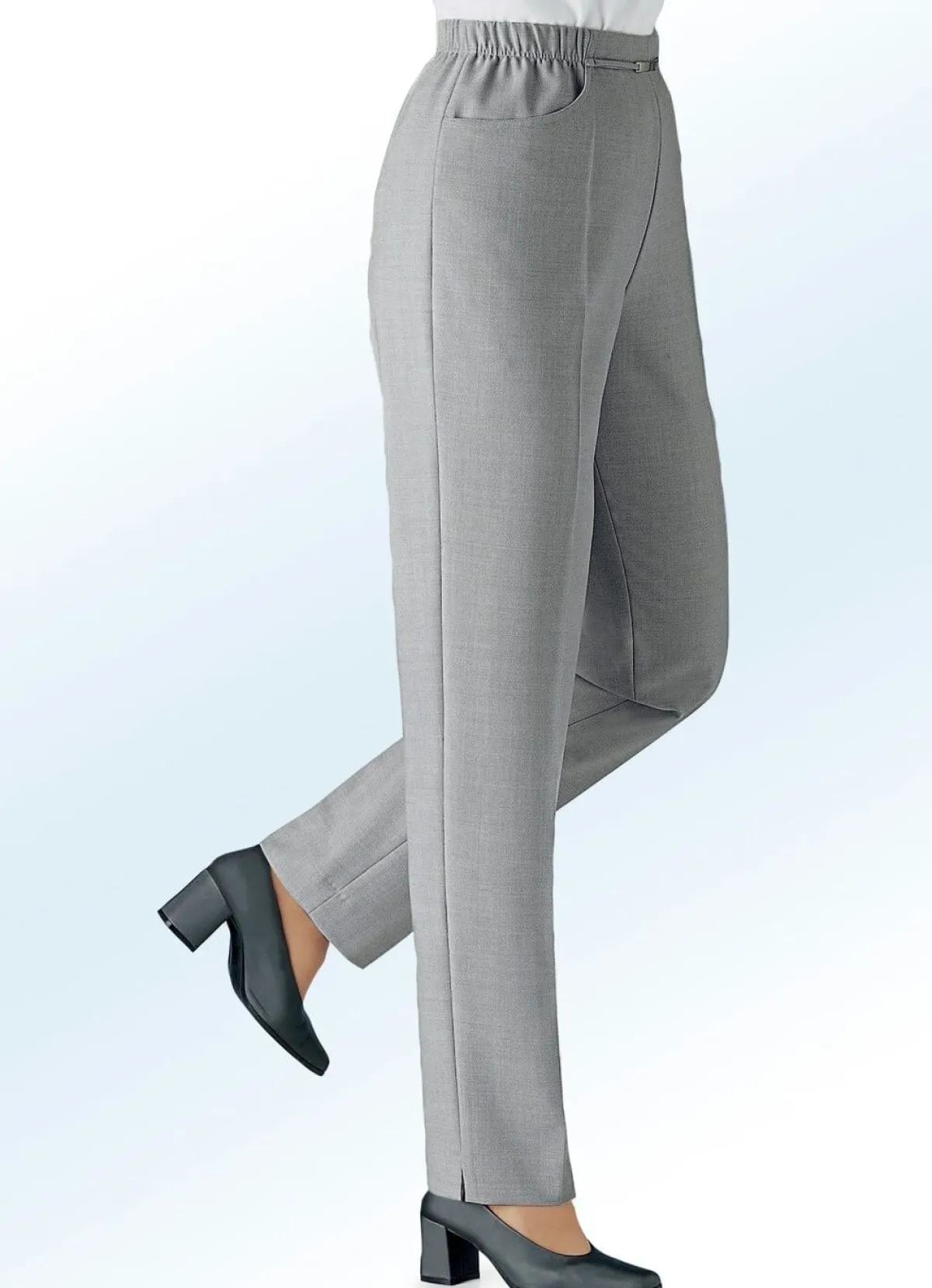 Online KLAUS MODELLE MADE IN GERMANY Hose in Schlupfform in 10 Farben HELLGRAU MEL.