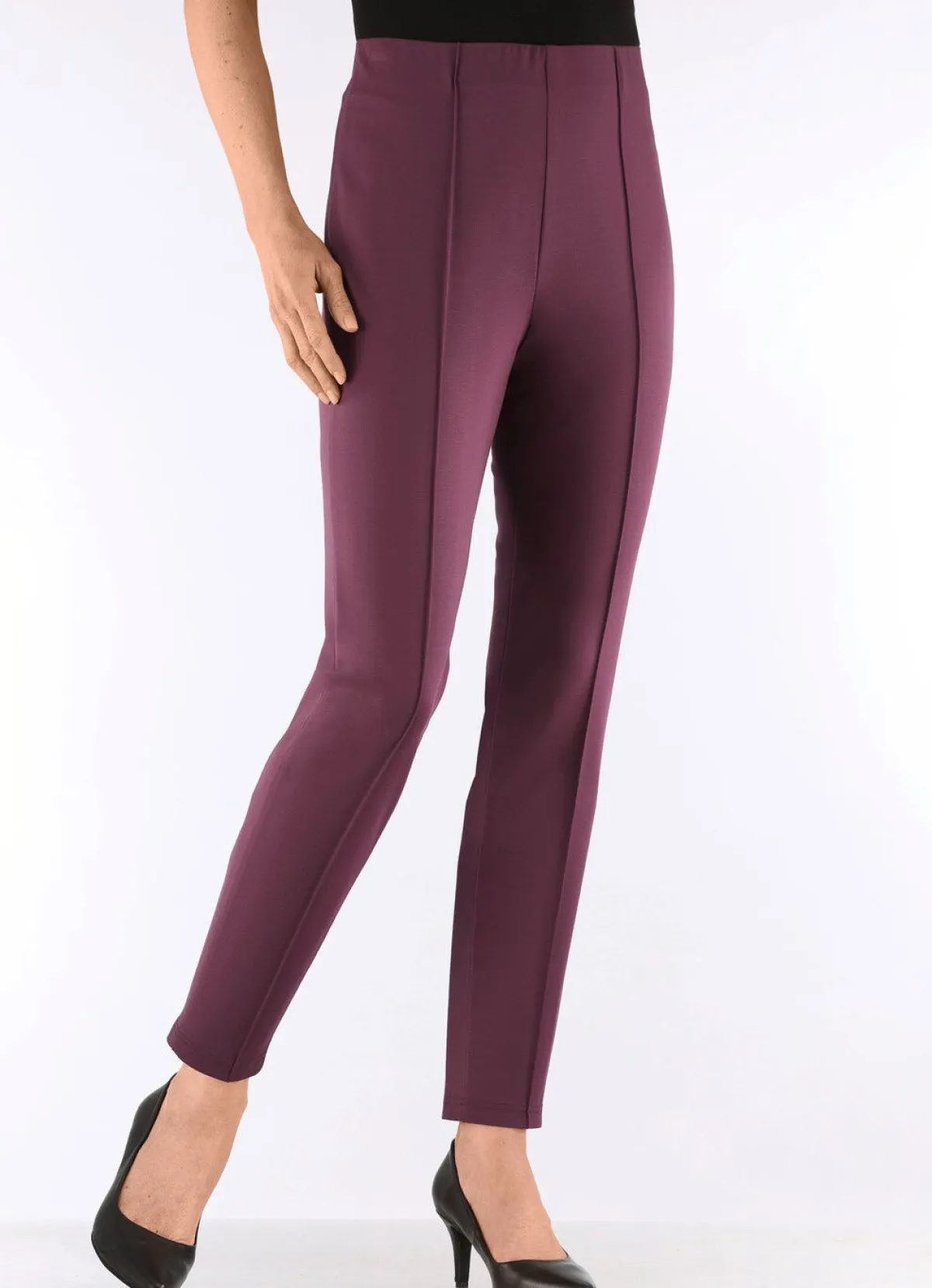 Best KLAUS MODELLE MADE IN GERMANY Hose mit angeschnittenem Bund BORDEAUX