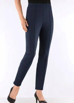 KLAUS MODELLE MADE IN GERMANY Hose mit angeschnittenem Bund MARINE