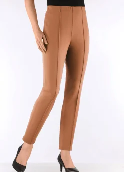 New KLAUS MODELLE MADE IN GERMANY Hose mit angeschnittenem Bund CAMEL