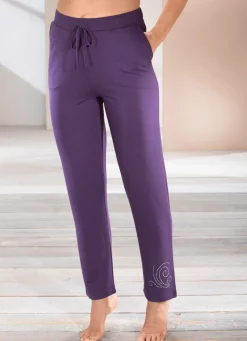 PLANTIER Hose mit bequemem Dehnbund LILA