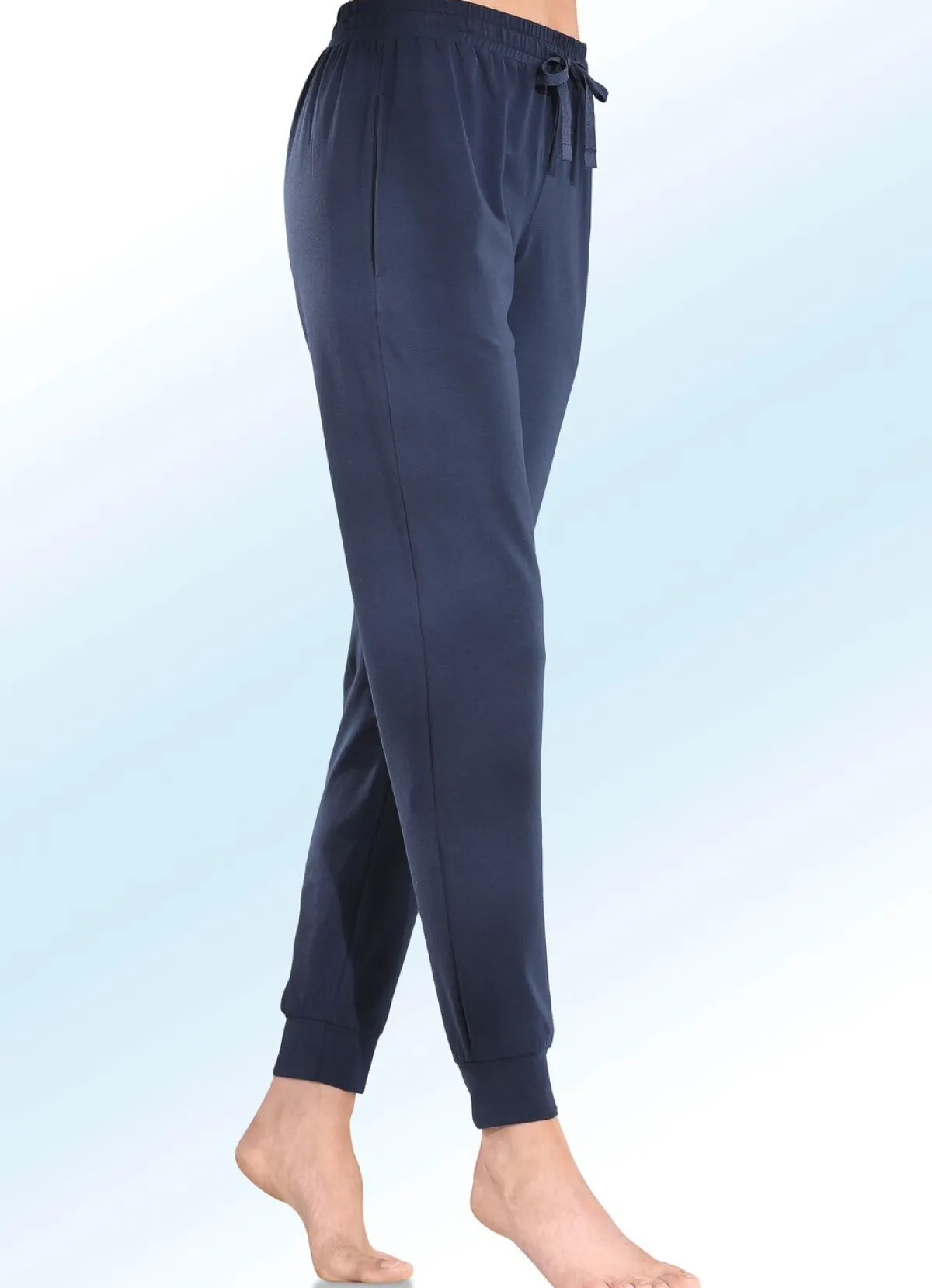 Sale MONAMI Hose mit BIO-Baumwolle und seitlichen Eingriffstaschen MARINE