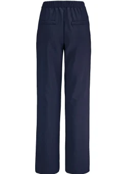 New KLAUS MODELLE MADE IN GERMANY Hose mit Bundfalten in modischer Weite MARINE