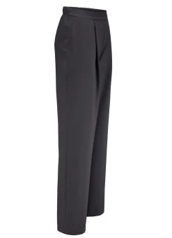 Outlet BADER Hose mit Bundfalten in modischer Weite DUNKELGRAU