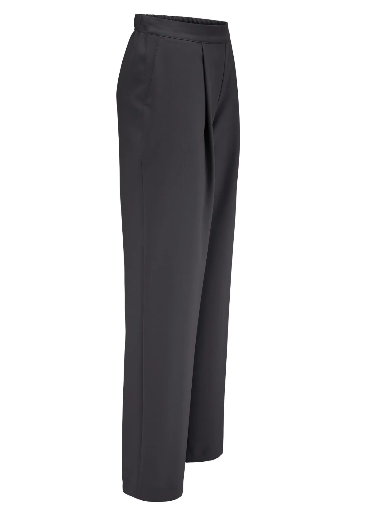 Outlet BADER Hose mit Bundfalten in modischer Weite DUNKELGRAU