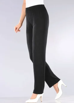 Clearance KLAUS MODELLE MADE IN GERMANY Hose mit edlem Glanz SCHWARZ