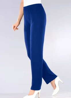 Outlet KLAUS MODELLE MADE IN GERMANY Hose mit edlem Glanz ROYALBLAU