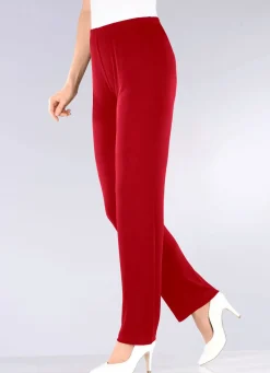 KLAUS MODELLE MADE IN GERMANY Hose mit edlem Glanz ROT