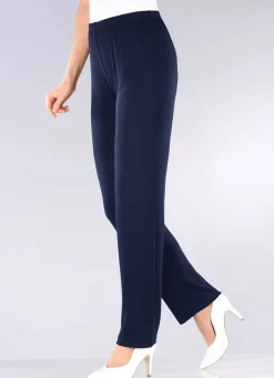 Outlet KLAUS MODELLE MADE IN GERMANY Hose mit edlem Glanz NACHTBLAU