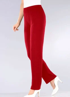 Online KLAUS MODELLE MADE IN GERMANY Hose mit edlem Glanz in Extra-Kurzgrößen ROT