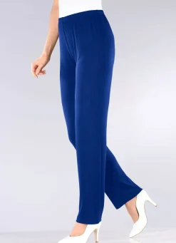 KLAUS MODELLE MADE IN GERMANY Hose mit edlem Glanz in Extra-Kurzgrößen ROYALBLAU