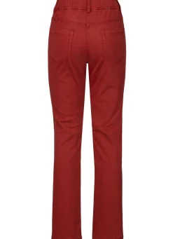 Outlet BADER Hose mit funkelnden Glitzersteinchen ZIEGELROT