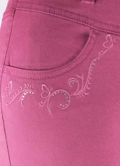 Sale BADER Hose mit funkelnden Glitzersteinchen FUCHSIA