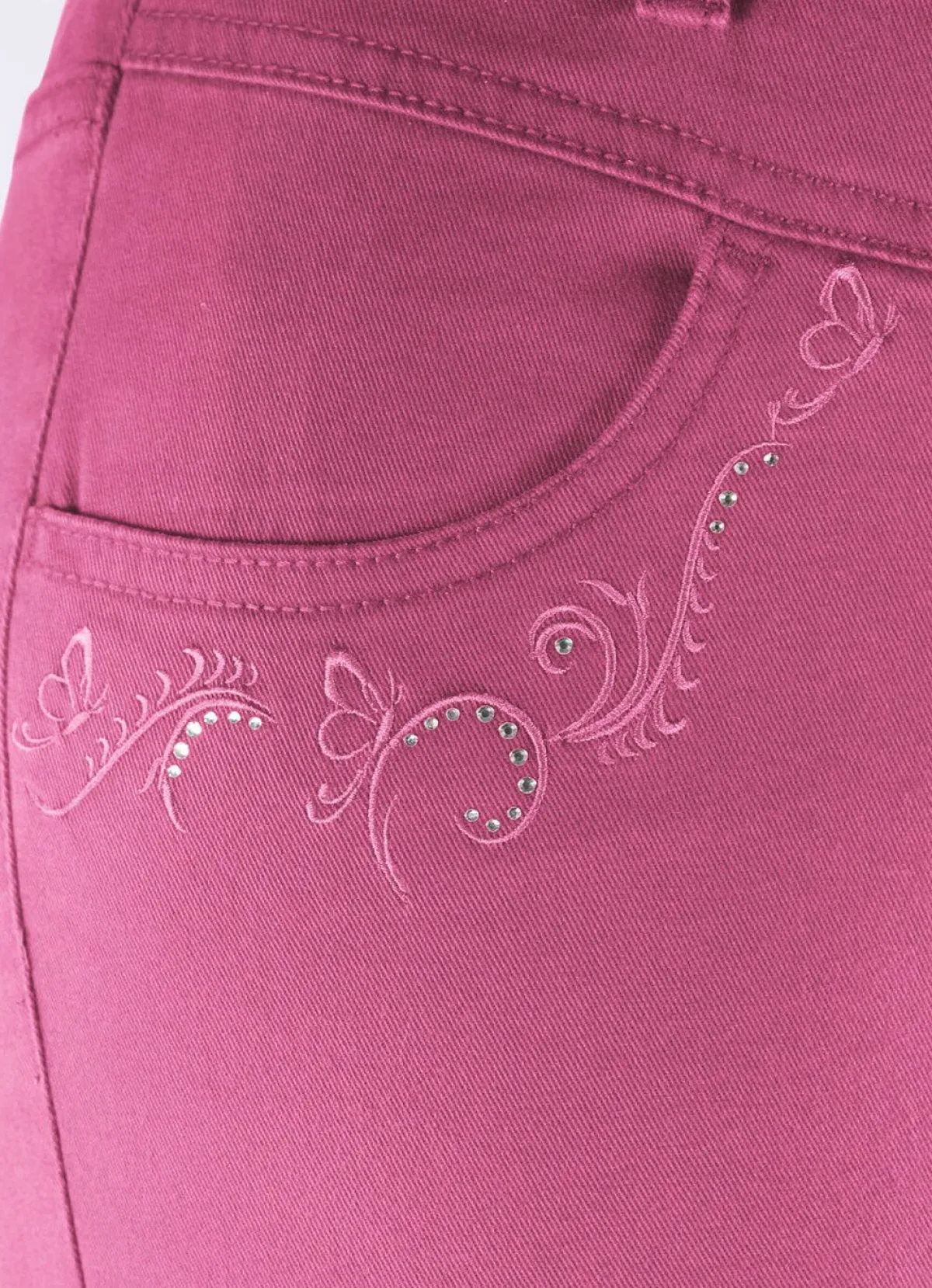 Sale BADER Hose mit funkelnden Glitzersteinchen FUCHSIA