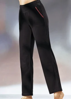 Online BADER Hose mit Glanzgarn besticktem Zierband SCHWARZ
