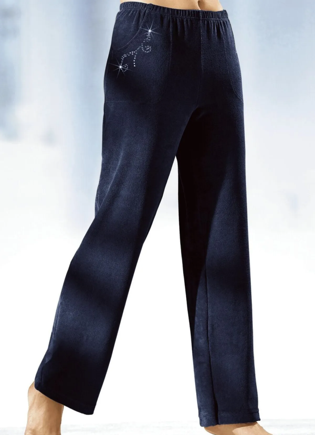 New BADER Hose mit hübscher Schmucksteinzier MARINE