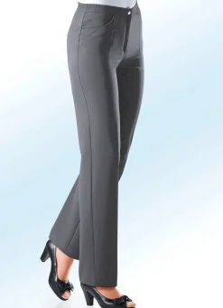 New KLAUS MODELLE MADE IN GERMANY Hose mit komfortablem Dehnbund MITTELGRAU