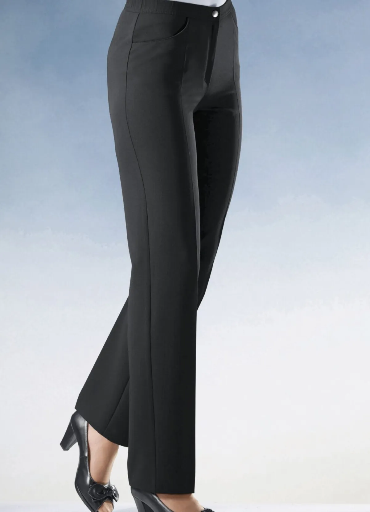New KLAUS MODELLE MADE IN GERMANY Hose mit komfortablem Dehnbund SCHWARZ