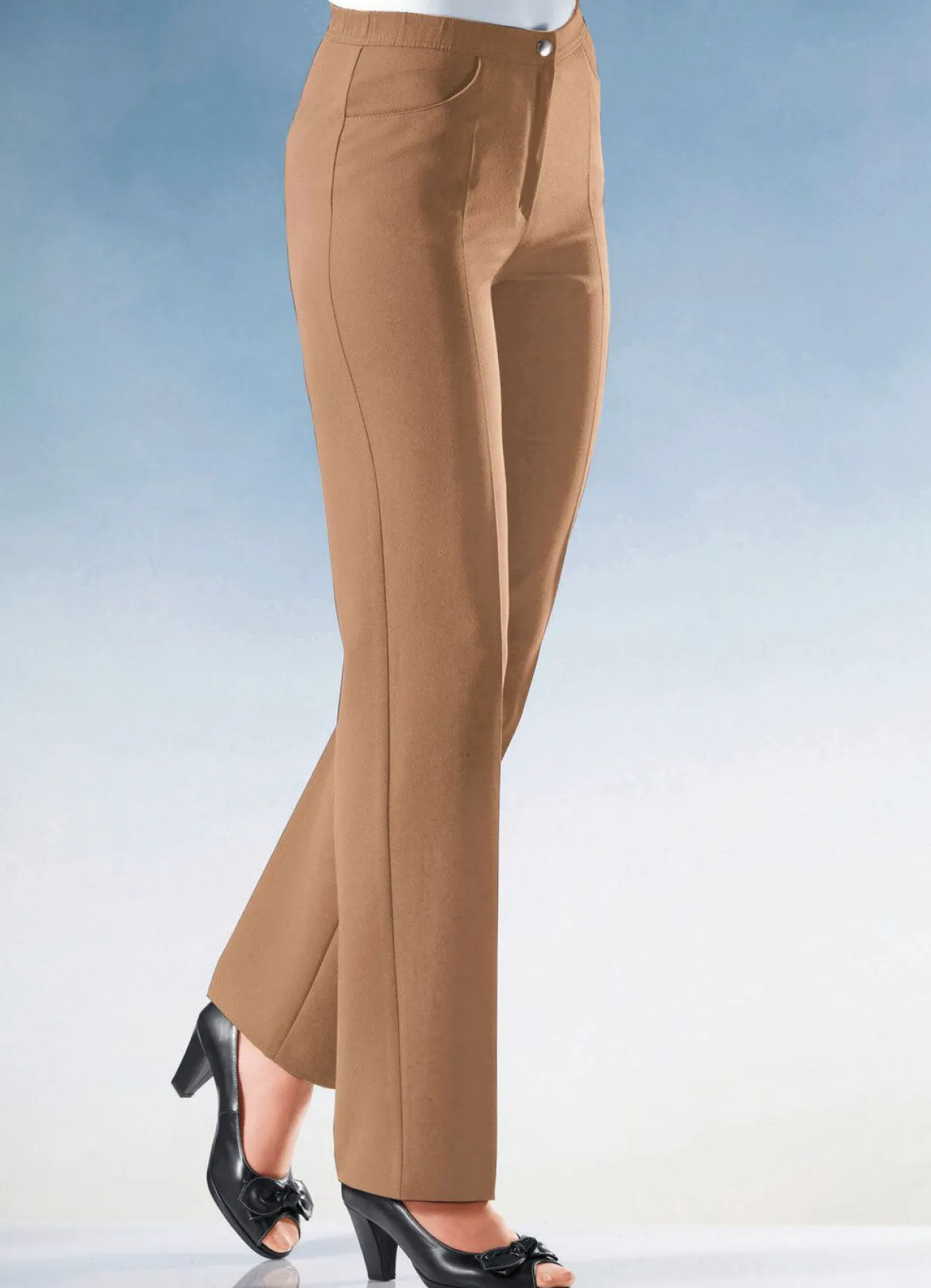 Hot KLAUS MODELLE MADE IN GERMANY Hose mit komfortablem Dehnbund CAMEL