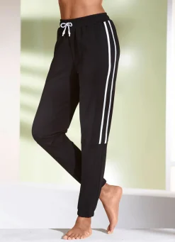 Sale LAURINA Hose mit Kontrastband SCHWARZ