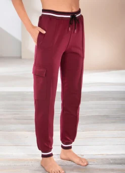 Outlet PLANTIER Hose mit kontrastfarbenem Dehnbund BORDEAUX