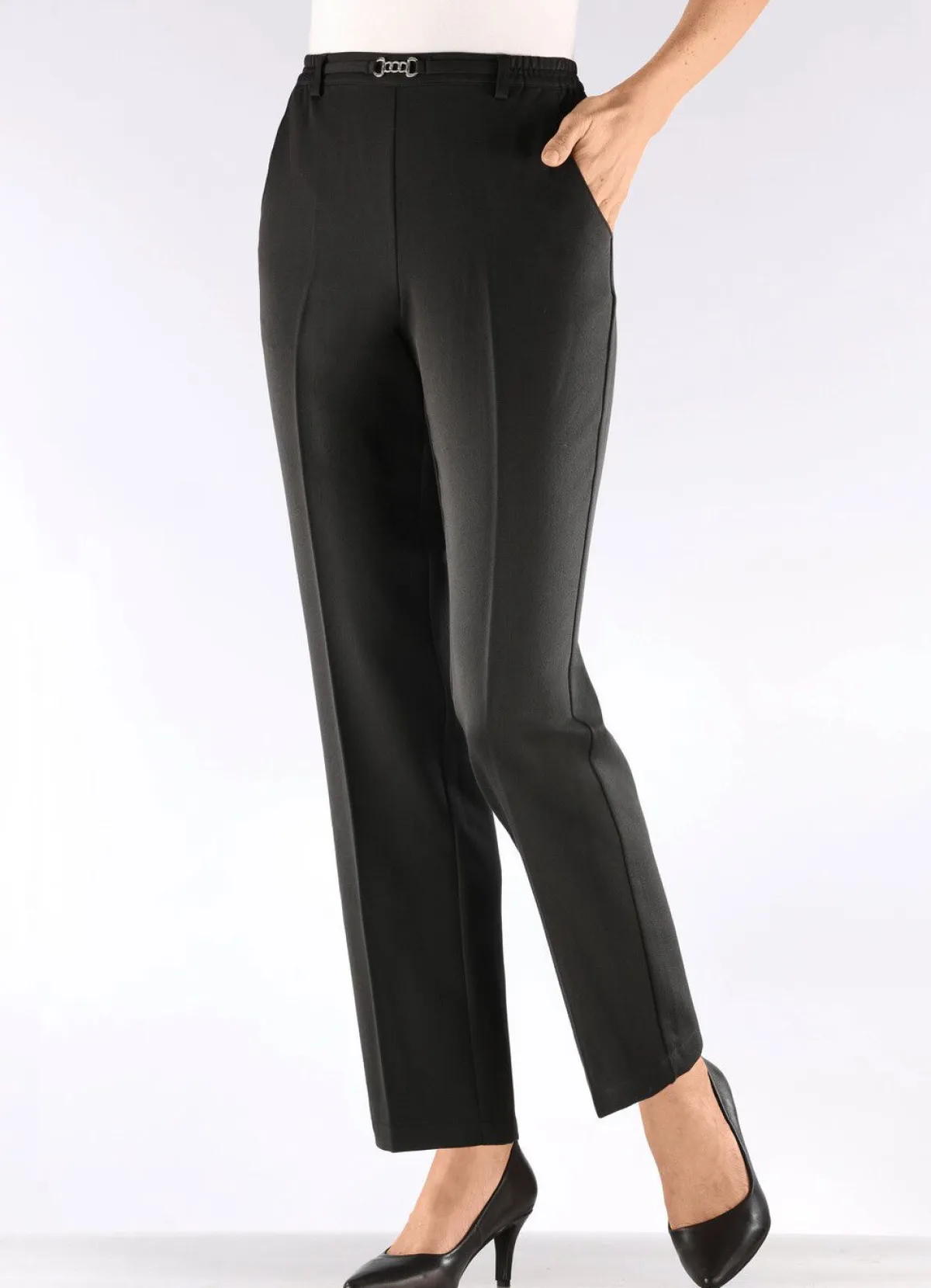 Outlet BADER Hose mit schmückendem Zierteil SCHWARZ