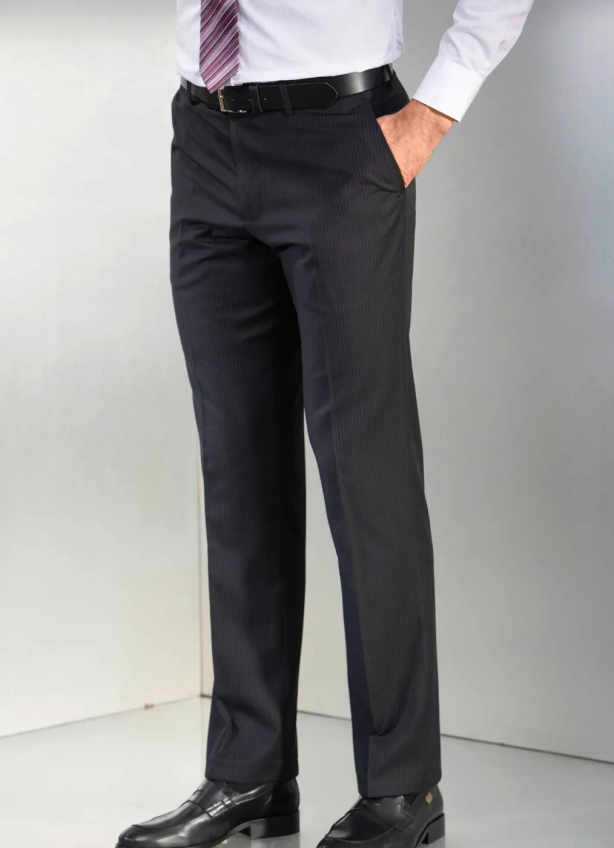Sale BADER Hose mit Seitentaschen ANTHRAZIT GESTREIFT