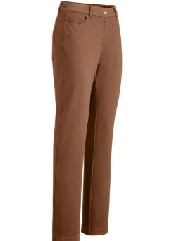 Outlet BADER Hose mit sportivem Chic COGNAC
