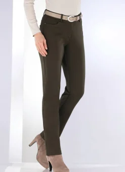 Outlet BADER Hose mit sportivem Chic OLIV