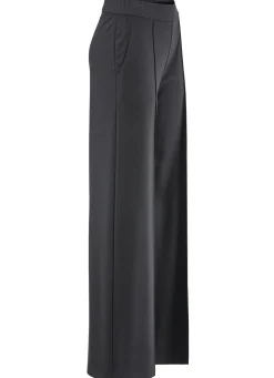 Hot KLAUS MODELLE MADE IN GERMANY Hose mit streckenden Biesen ANTHRAZIT MELIERT