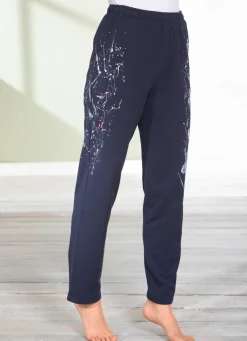 Online BADER Hose mit tollem Floral Dessin MARINE