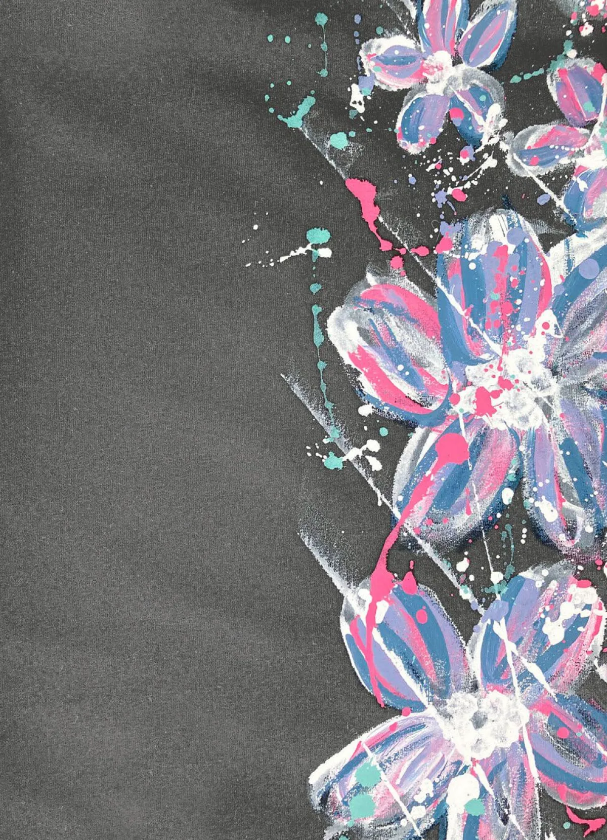 BADER Hose mit tollem Floral Dessin ANTHRAZIT