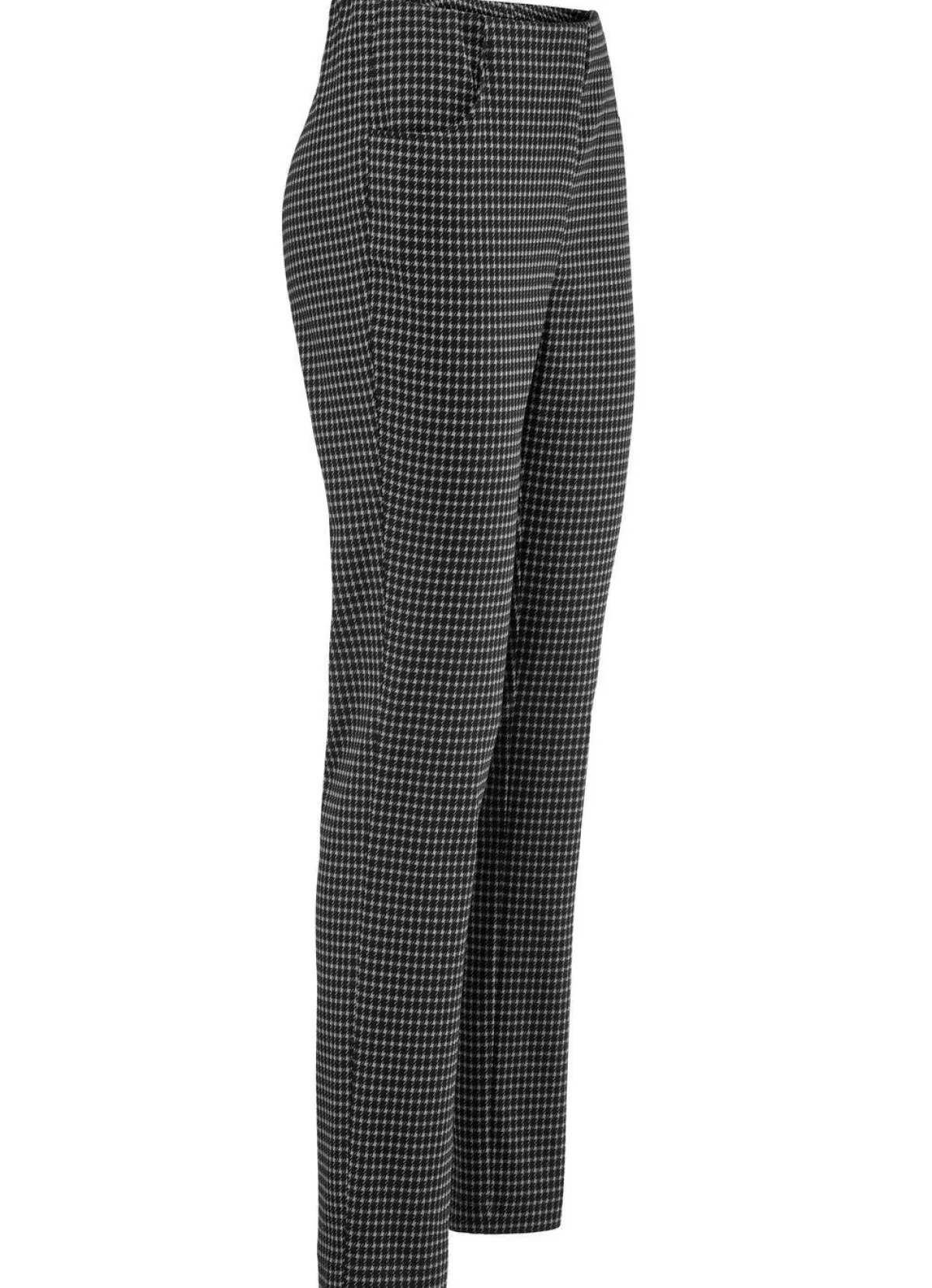 Sale BADER Hose mit trendiger Hahnentritt-Dessinerung SCHILF-SCHWARZ
