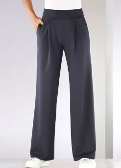 Clearance KLAUS MODELLE MADE IN GERMANY Hose mit weitem Beinverlauf MARINE