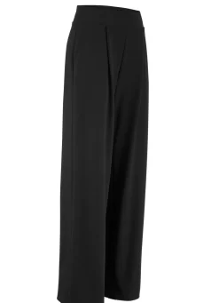 New KLAUS MODELLE MADE IN GERMANY Hose mit weitem Beinverlauf SCHWARZ