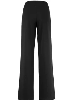 New KLAUS MODELLE MADE IN GERMANY Hose mit weitem Beinverlauf SCHWARZ