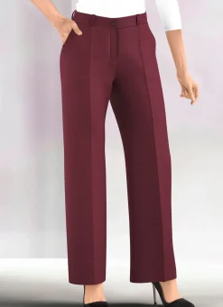 Best BADER Hose mit weitem Beinverlauf WEINROT MELIERT