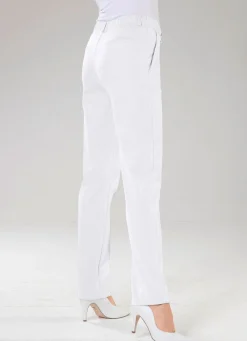 Best Stilschmiede Hose mit Ziersteppungen WEISS