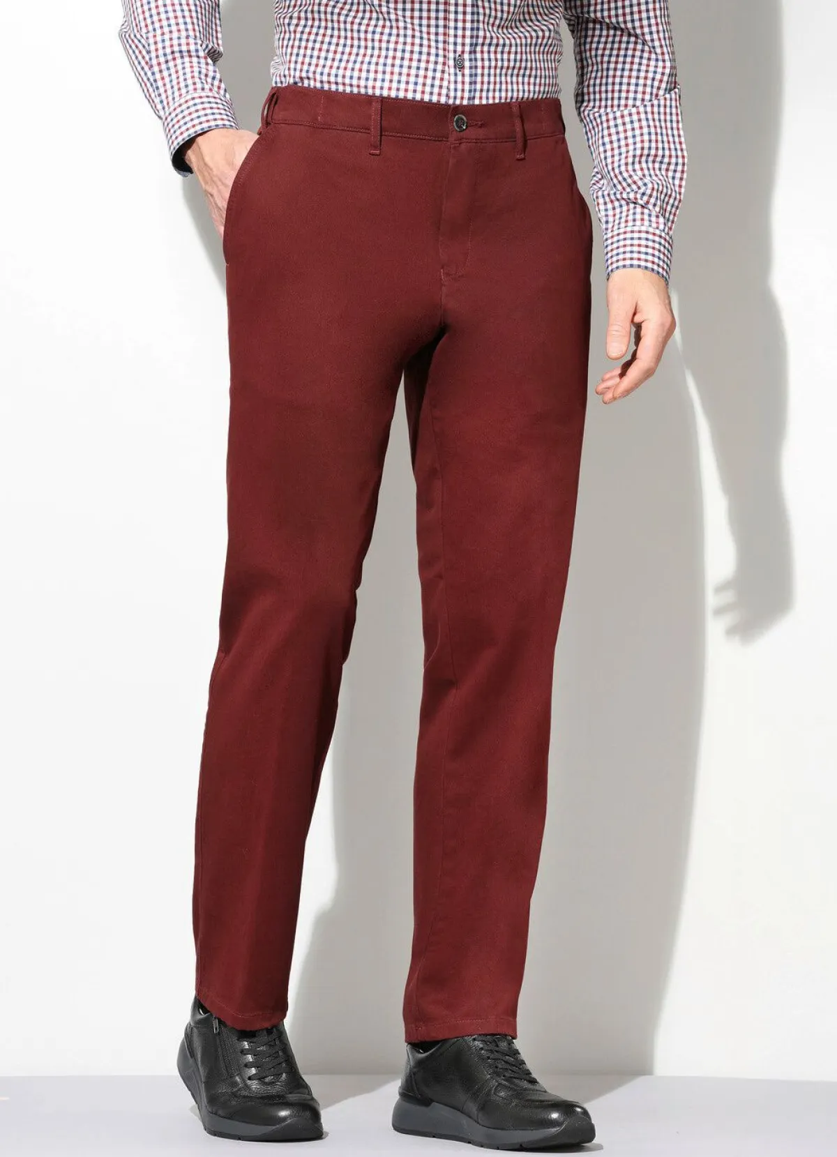 Outlet FRANCESCO BOTTI Hose von "" mit Komfortbund in 3 Farben BURGUND