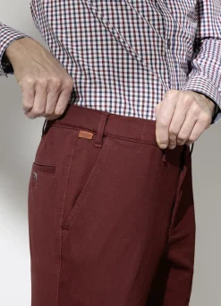 Outlet FRANCESCO BOTTI Hose von "" mit Komfortbund in 3 Farben BURGUND