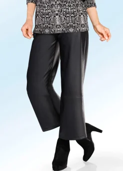 Best KLAUS MODELLE MADE IN GERMANY Hose aus softem Nappaleder-Imitat SCHWARZ