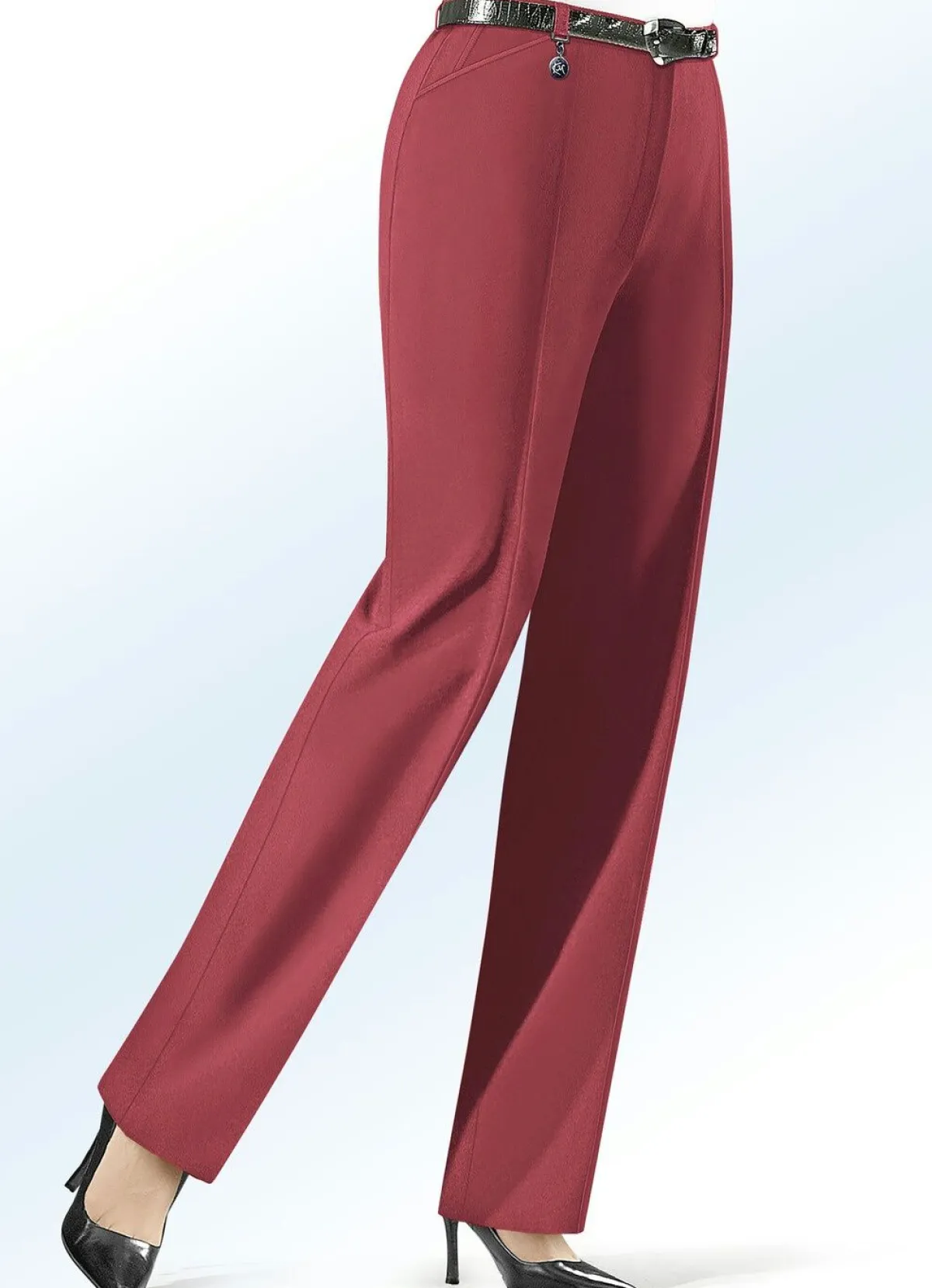 Outlet KLAUS MODELLE MADE IN GERMANY Hose für jeden Anlass ZIEGELROT