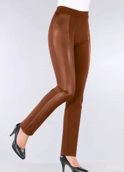 Best KLAUS MODELLE MADE IN GERMANY Hose im angesagten Materialmix COGNAC