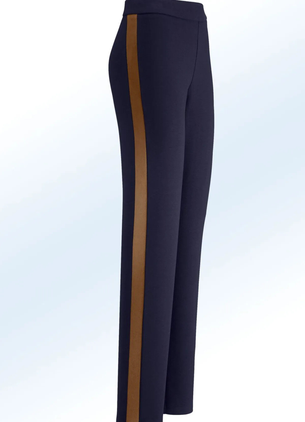 Best KLAUS MODELLE MADE IN GERMANY Hose im angesagten Materialmix MARINE-COGNAC