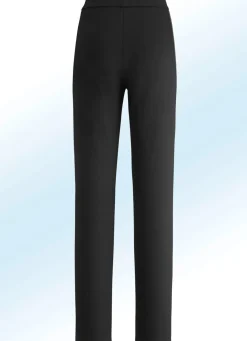 KLAUS MODELLE MADE IN GERMANY Hose im angesagten Materialmix SCHWARZ-ROT