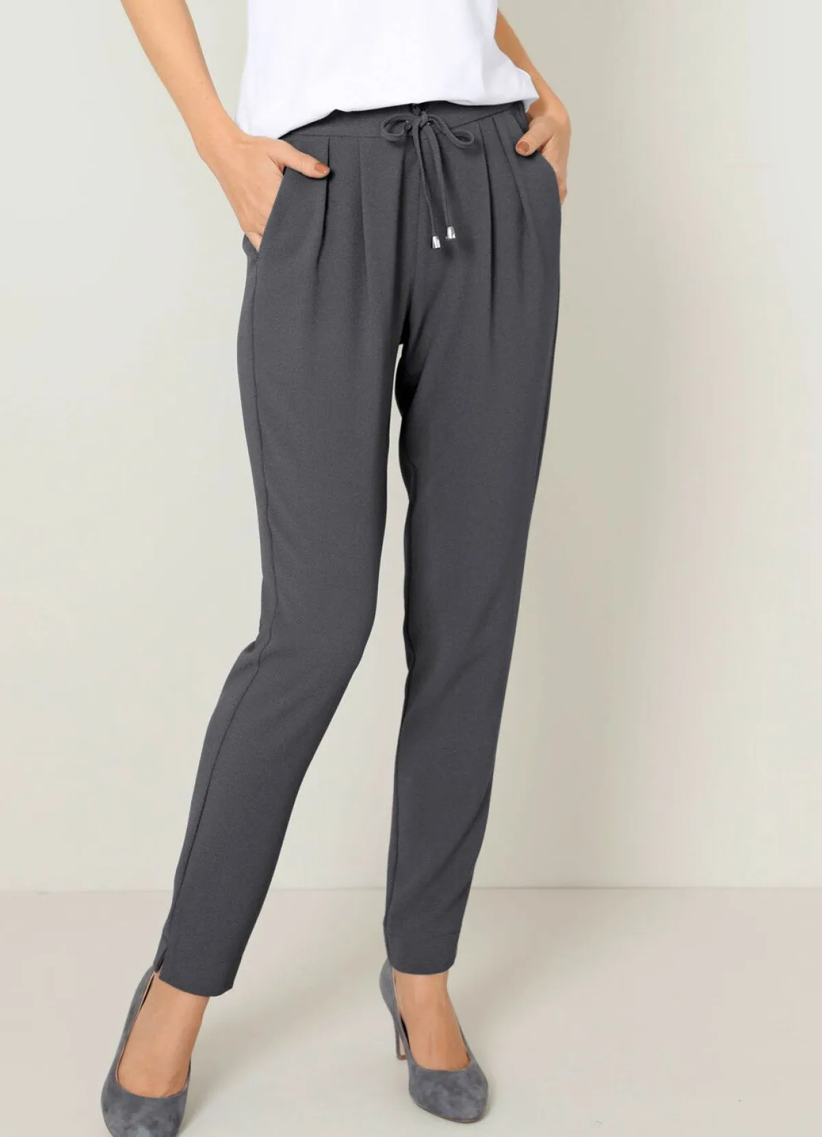Sale BADER Hose im Joggpant-Style DUNKELGRAU