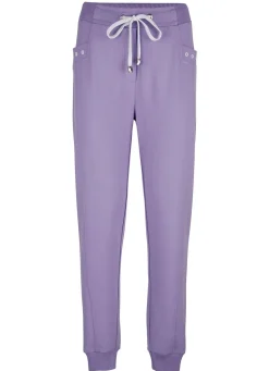 Hot BADER Hose im Joggpant-Style LILA-WEISS