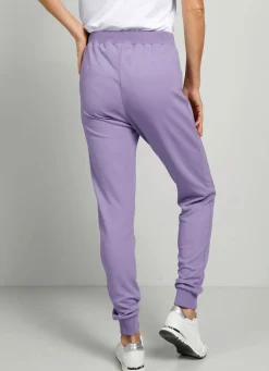 Hot BADER Hose im Joggpant-Style LILA-WEISS