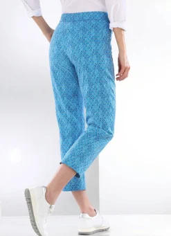 Discount KLAUS MODELLE MADE IN GERMANY Hose in aktueller Dessinierung AZURBLAU-WEISS